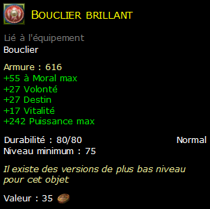 Bouclier brillant