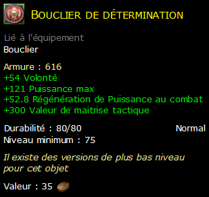 Bouclier de détermination