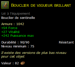 Bouclier de vigueur brillant