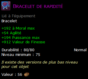 Bracelet de rapidité