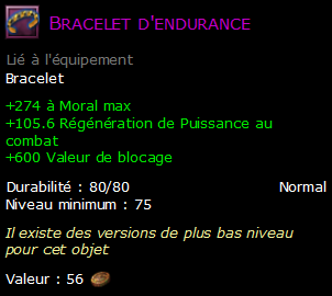 Bracelet d'endurance