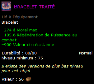 Bracelet traité