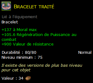 Bracelet traité