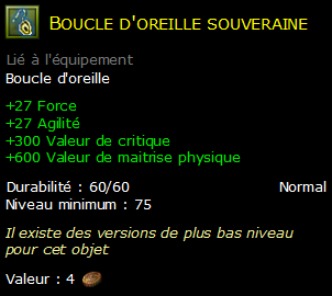 Boucle d'oreille souveraine