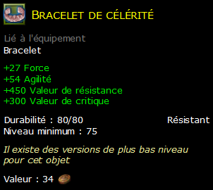 Bracelet de célérité