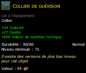 Collier de guérison