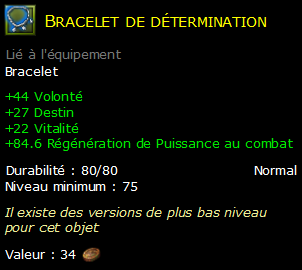 Bracelet de détermination