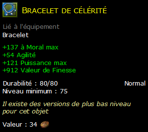 Bracelet de célérité