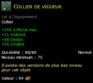 Collier de vigueur