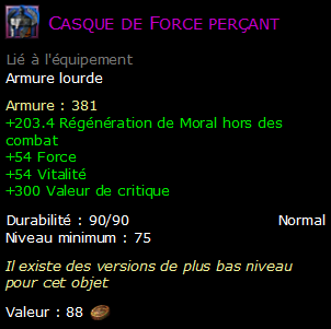 Casque de Force perçant