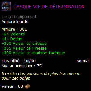 Casque vif de détermination