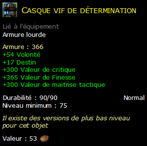 Casque vif de détermination