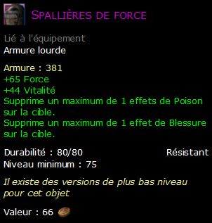 Spallières de force