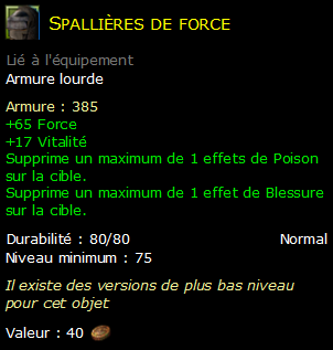 Spallières de force