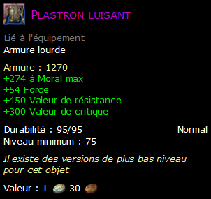 Plastron luisant