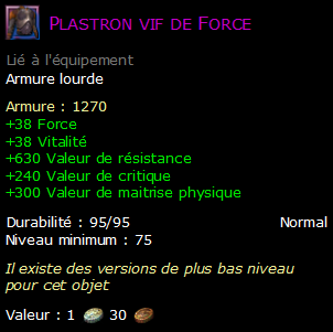 Plastron vif de Force