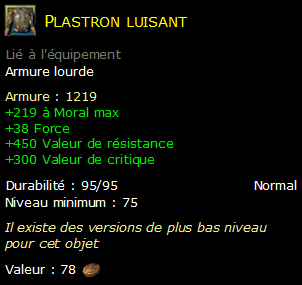 Plastron luisant