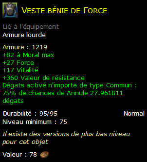 Veste bénie de Force