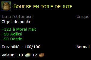 Bourse en toile de jute