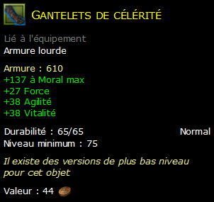 Gantelets de célérité