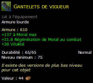 Gantelets de vigueur