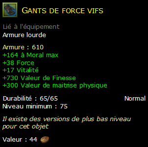 Gants de force vifs