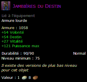 Jambières du Destin