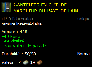 Gantelets en cuir de marcheur du Pays de Dun