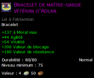 Bracelet de maître-garde vétéran d'Adlan