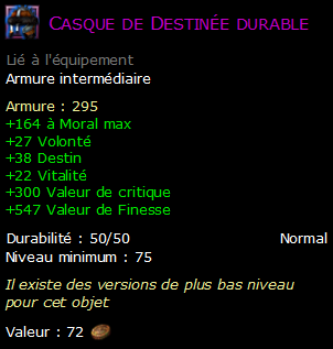 Casque de Destinée durable