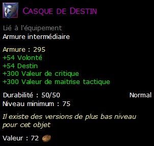 Casque de Destin