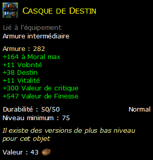 Casque de Destin