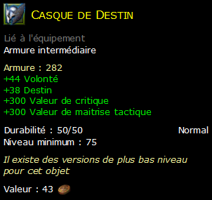 Casque de Destin