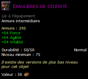 Epaulières de célérité