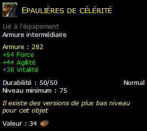 Epaulières de célérité