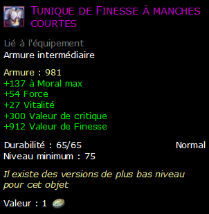 Tunique de Finesse à manches courtes