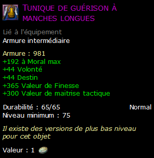 Tunique de guérison à manches longues