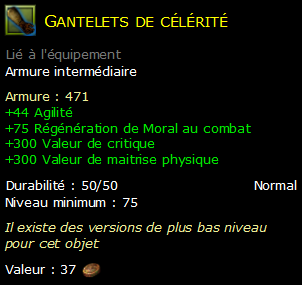 Gantelets de célérité