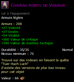 Chapeau pointu de Vigueur