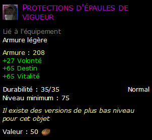 Protections d'épaules de vigueur