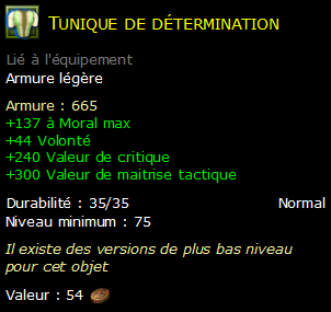 Tunique de détermination