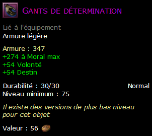 Gants de détermination