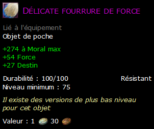 Délicate fourrure de force