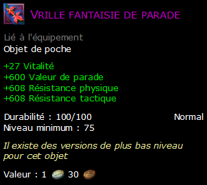 Vrille fantaisie de parade