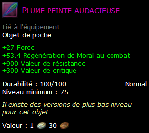 Plume peinte audacieuse