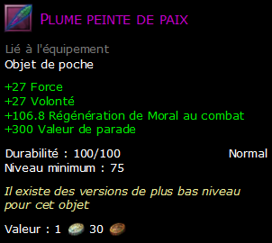 Plume peinte de paix