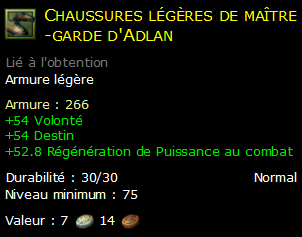 Chaussures légères de maître-garde d'Adlan