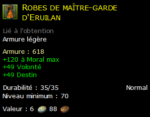 Robes de maître-garde d'Eruilan