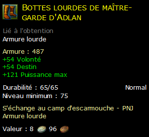 Bottes lourdes de maître-garde d'Adlan