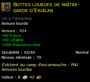 Bottes lourdes de maître-garde d'Eruilan